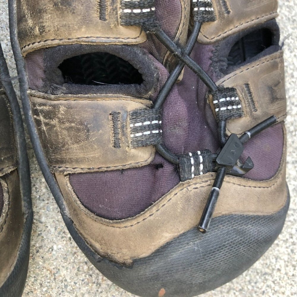 KEEN TARGHEE Waterproof Leather Sandals Shoes Men's 14 Brown Hiking Outdoors - Picture 5 of 8